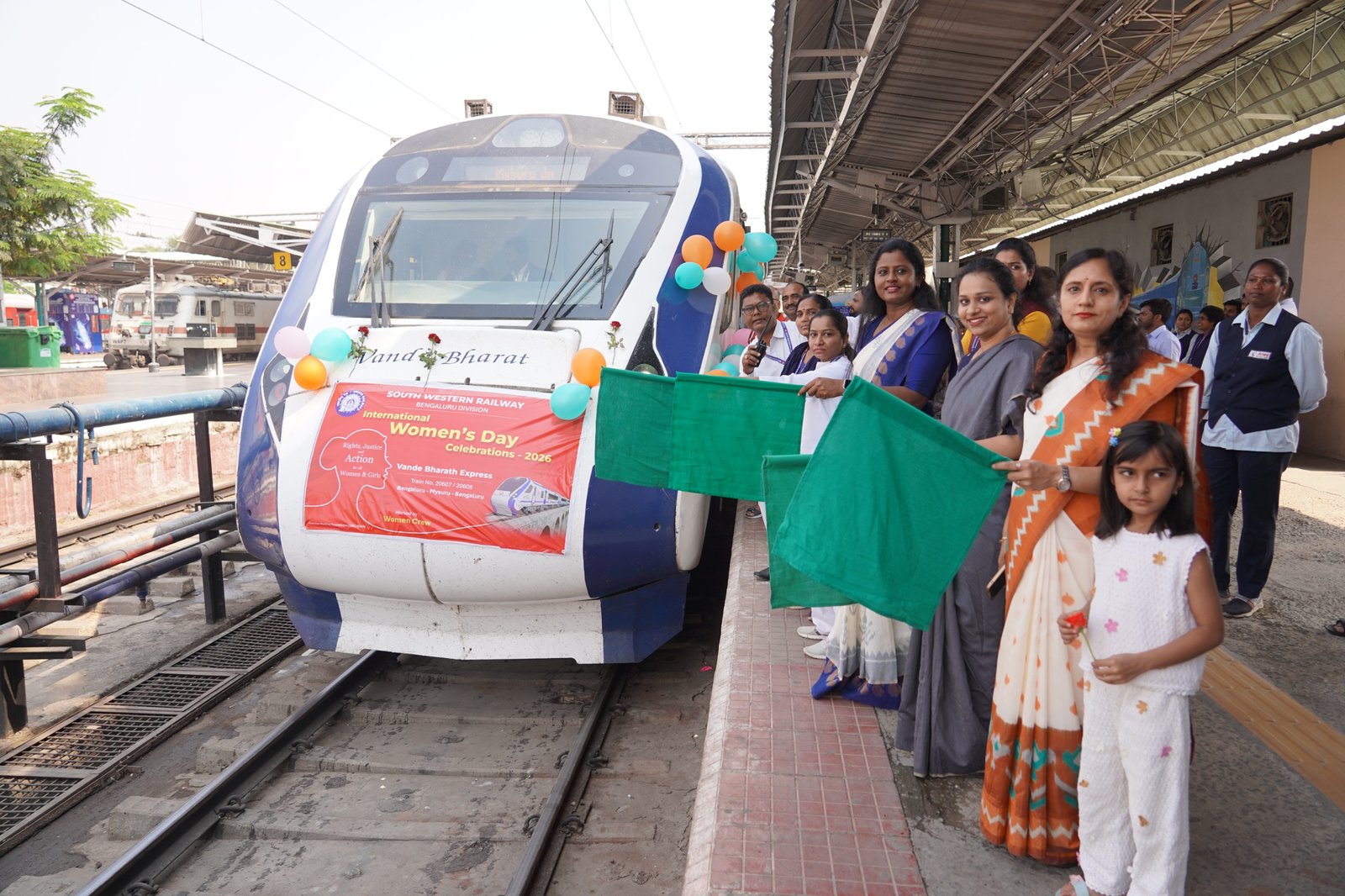 All-Women Crew Drives Vande Bharat from Bengaluru to Mysuru on Women’s Day