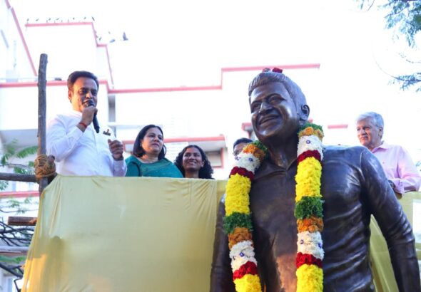 Statue of Late Actor Puneeth Rajkumar Unveiled at Sankey Tank
