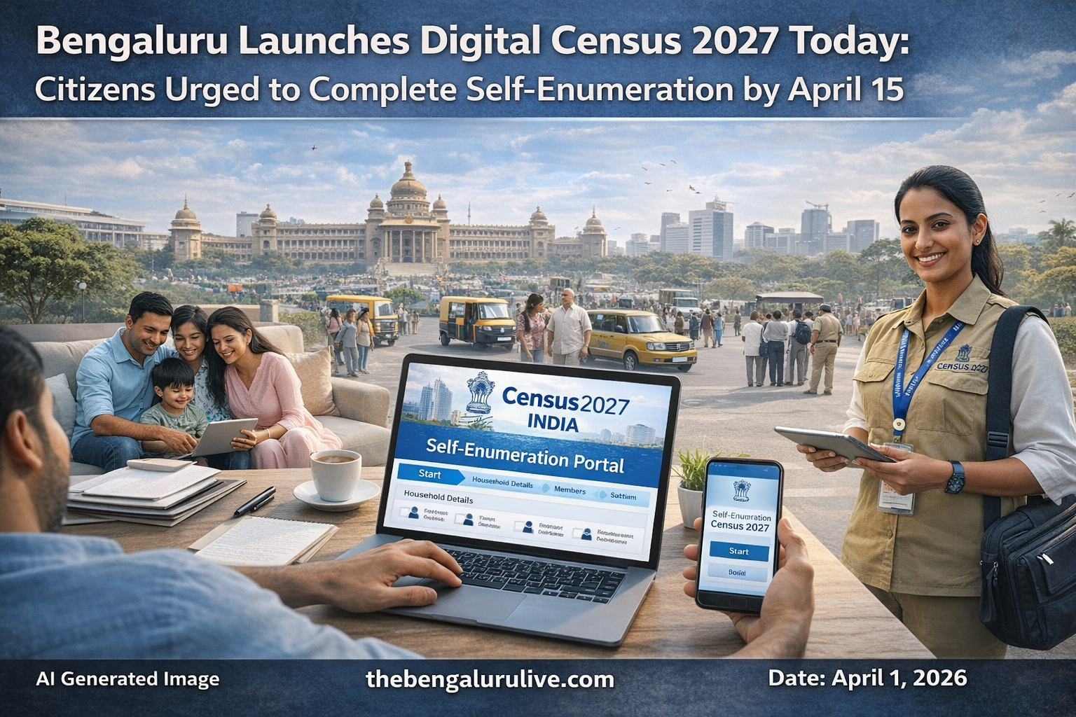Bengaluru Launches Digital Census 2027 Today; Citizens Urged to Complete Self-Enumeration by April 15