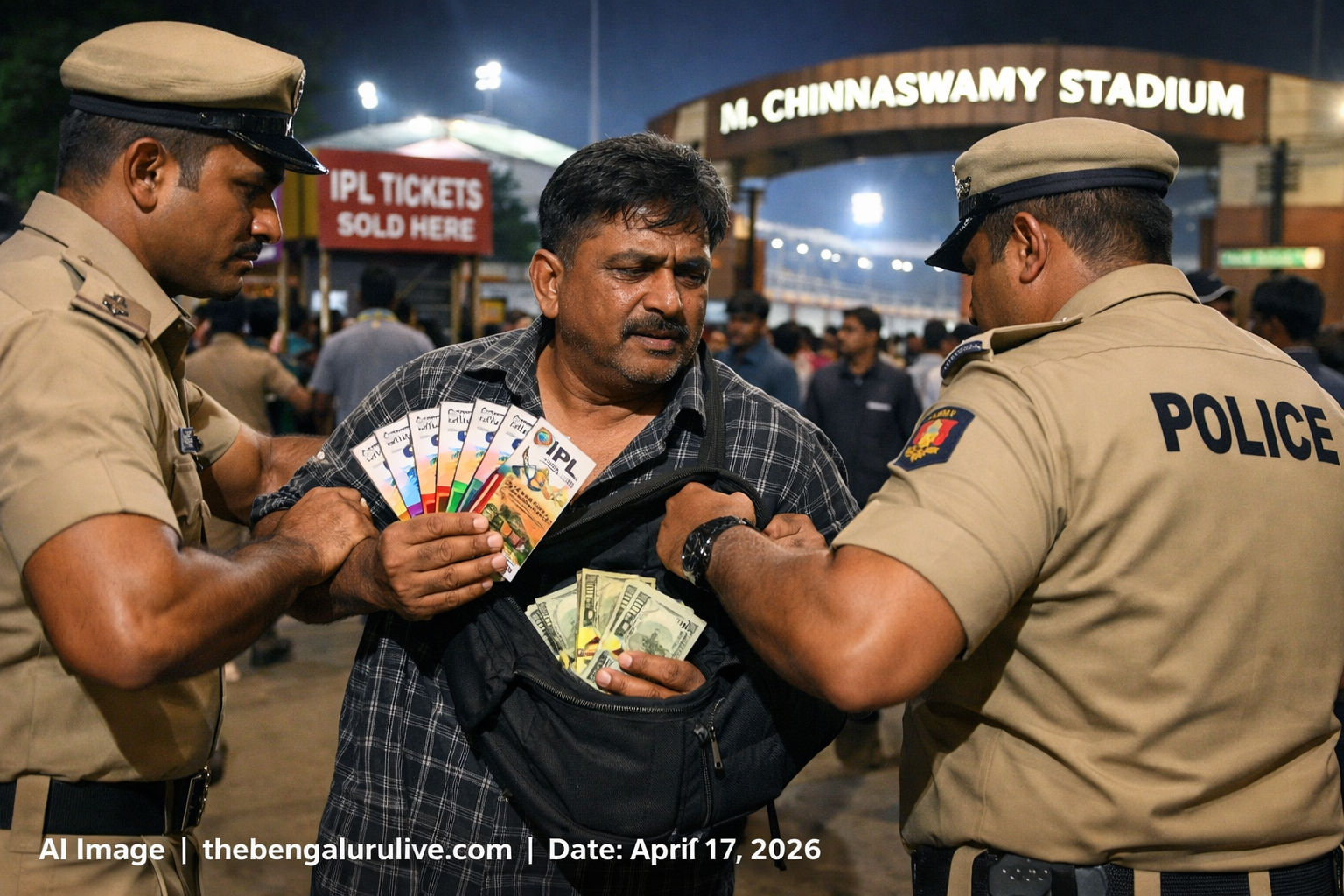 Bengaluru Police Arrest Man for Black Marketing IPL Tickets at Chinnaswamy Stadium