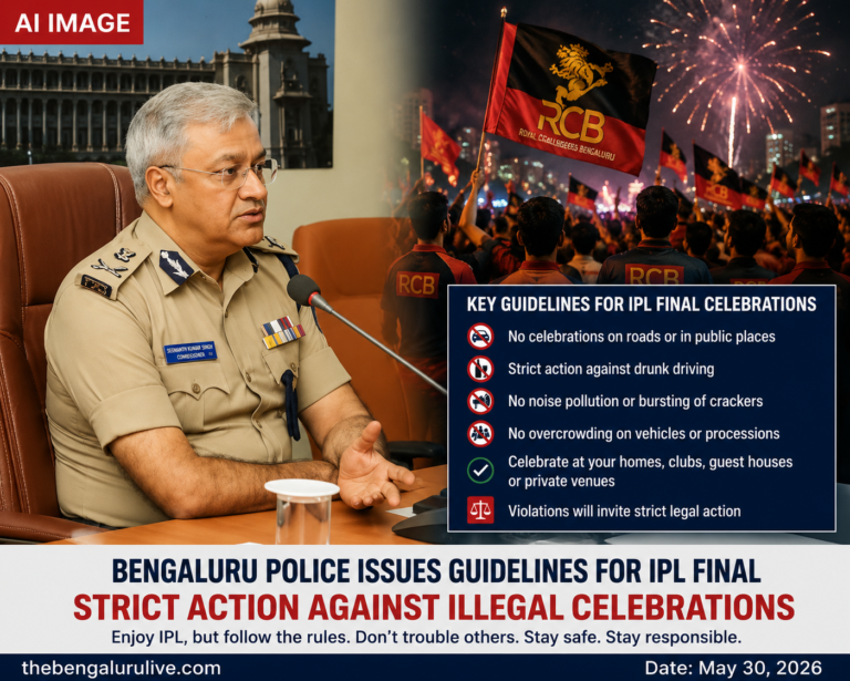 Bengaluru Police Warn Against Illegal RCB IPL Final Celebrations on Roads, Announces Strict Action