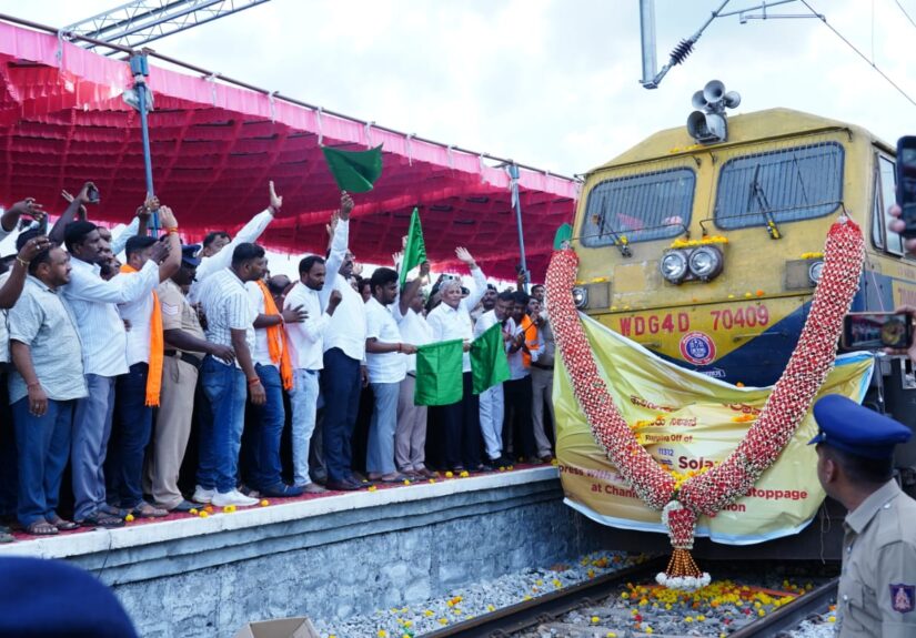 Union Minister V. Somanna Launches Major Railway Infrastructure Projects in Ajjampura, Birur and Channarayapatna