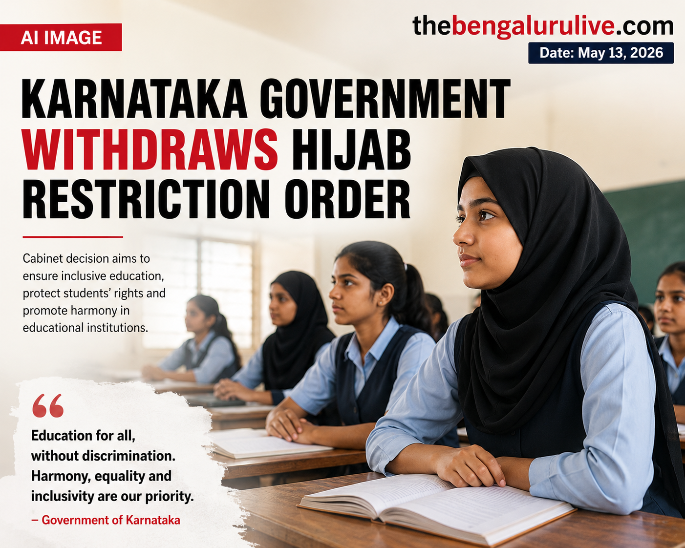 Karnataka Government Withdraws Hijab Restriction Order in Educational Institutions