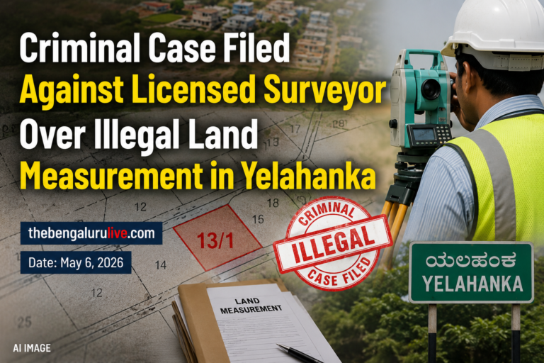 Criminal Case Filed Against Licensed Surveyor Over Illegal Land Measurement in Yelahanka
