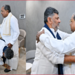 DK Shivakumar Touches Siddaramaiah’s Feet During Breakfast Meeting, Congress Leaders Signal Smooth Transition