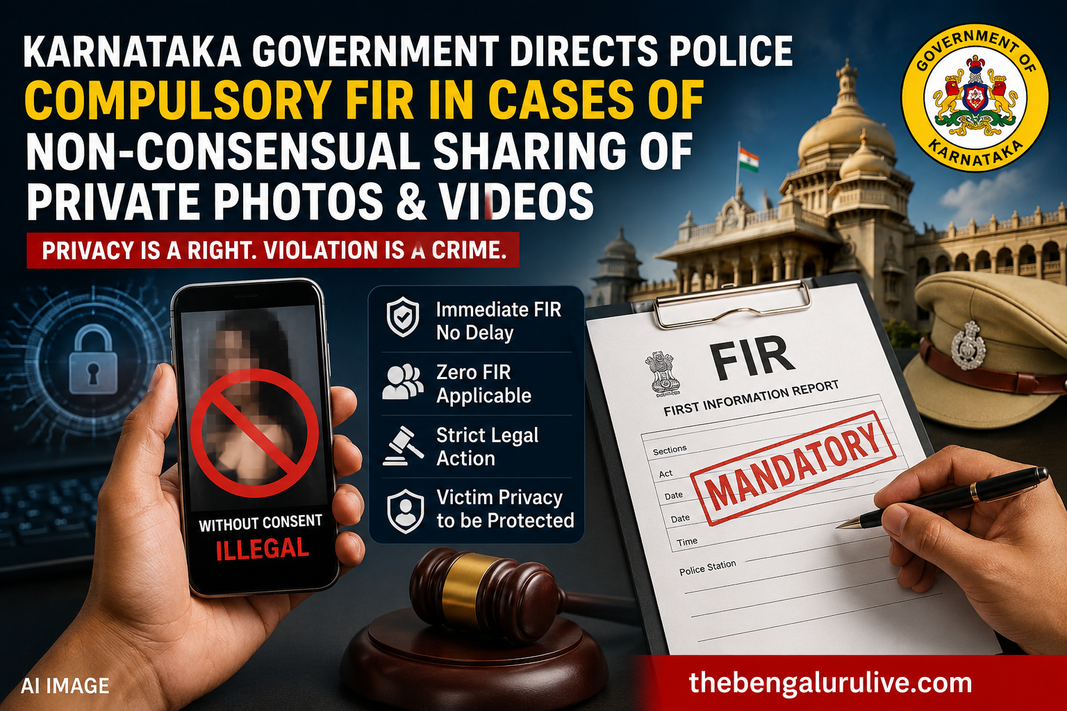 Karnataka Mandates FIRs in Non-Consensual Sharing of Private Photos, Videos; Priyank Kharge Warns of Action Against Police Delays