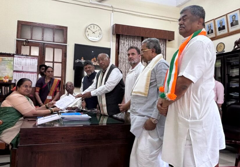 Mallikarjun Kharge Files Rajya Sabha Nomination from Karnataka in Presence of Rahul Gandhi, CM D.K. Shivakumar
