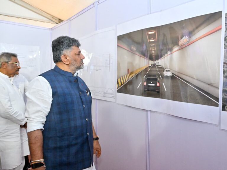 CM D.K. Shivakumar Lays Foundation for Toll-Free Hebbal Twin Tunnel; Says Easing Bengaluru Traffic Is Government's Priority