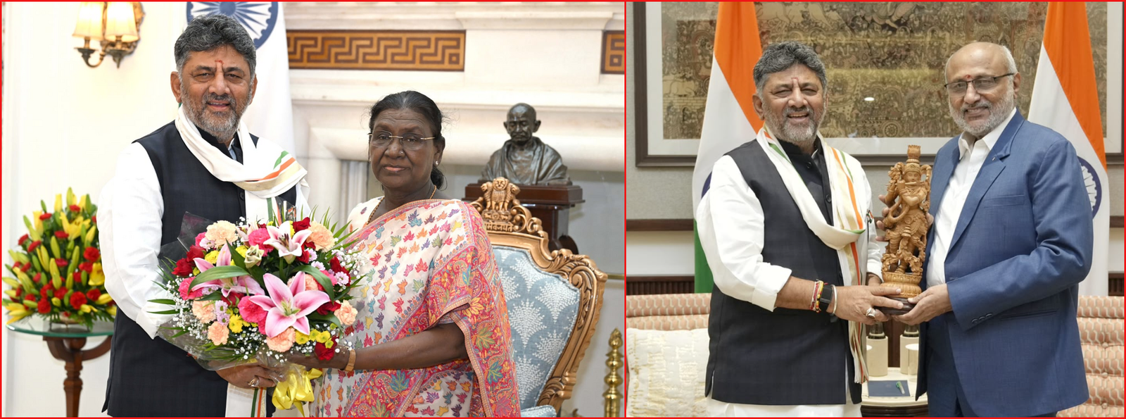 CM D.K. Shivakumar Meets President Droupadi Murmu and Vice President C.P. Radhakrishnan in New Delhi