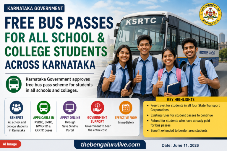 Karnataka Approves Free Bus Passes for All School and College Students Across State
