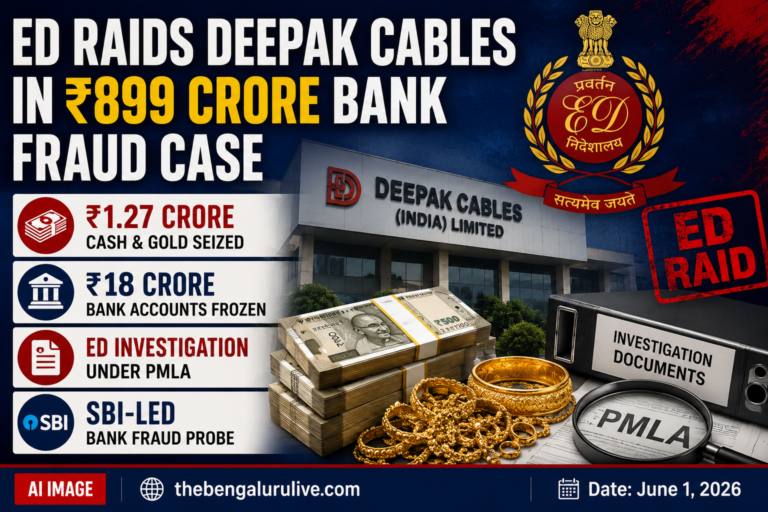 ED Raids in Deepak Cables Bank Fraud Case; ₹1.27 Crore Cash and Gold Seized, ₹18 Crore Frozen