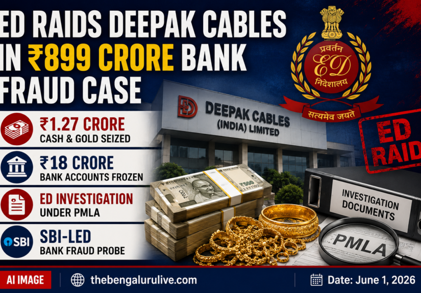 ED Raids in Deepak Cables Bank Fraud Case; ₹1.27 Crore Cash and Gold Seized, ₹18 Crore Frozen