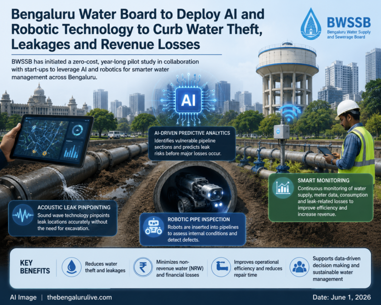 BWSSB to Deploy AI and Robotic Technology to Curb Water Theft, Leakages and Revenue Losses in Bengaluru
