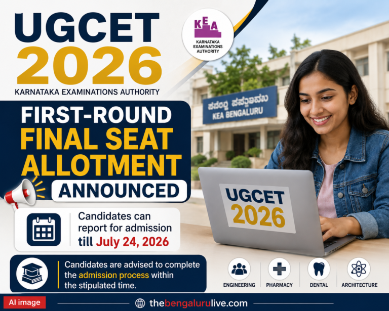 UGCET first-round final seat allotment announced; candidates can report for admission till July 24