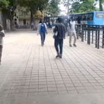 Safe Footpath Campaign Continues After Shivajinagar Violence; Encroached Bus Stand Footpath Reopened for Pedestrians