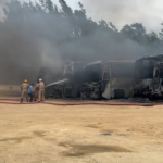 Four Private Buses Gutted in Fire at Parking Yard in Anekal