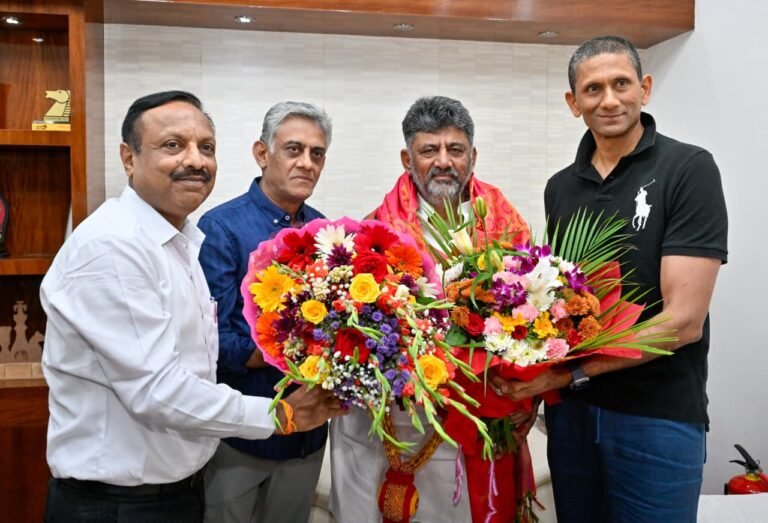 Karnataka State Cricket Association Delegation Meets CM D K Shivakumar in Bengaluru