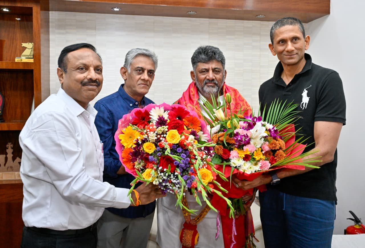 Karnataka State Cricket Association Delegation Meets CM D K Shivakumar in Bengaluru