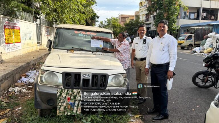 Bengaluru West City Corporation clamps 22 abandoned vehicles, clears 3.08 km of footpath encroachments
