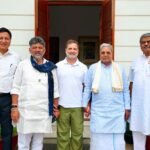 Siddaramaiah attends meeting at Rahul Gandhi’s Delhi residence with Surjewala, D.K. Shivakumar and B.K. Hariprasad