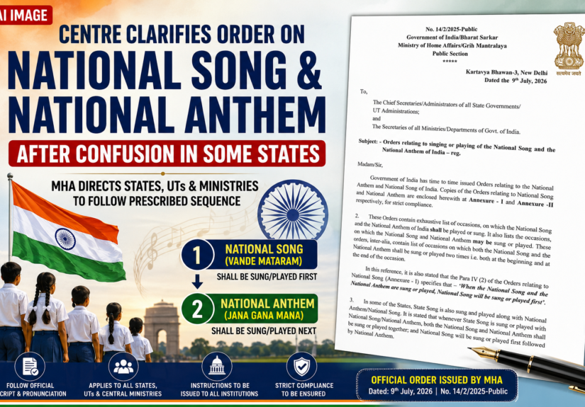 Centre Clarifies Order on National Song & National Anthem After Confusion in Some States Over Sequence With State Songs