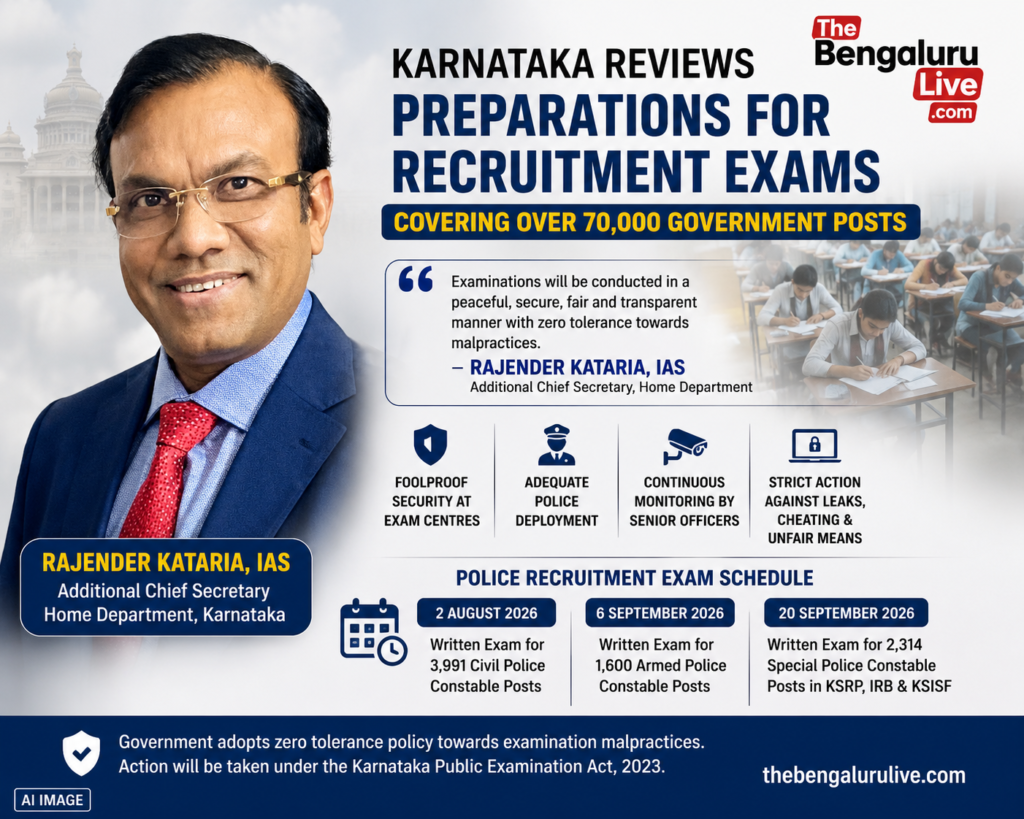 Karnataka Reviews Preparations for Recruitment Exams Covering Over 70,000 Government Posts 3 Karnataka Reviews Preparations for Recruitment Exams Covering Over 70,000 Government Posts