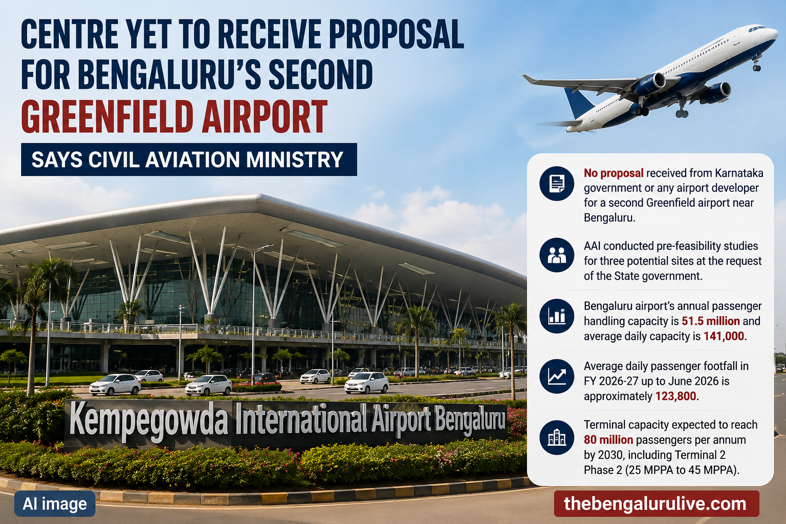 Centre Yet to Receive Proposal for Bengaluru’s Second Greenfield Airport, Says Civil Aviation Ministry