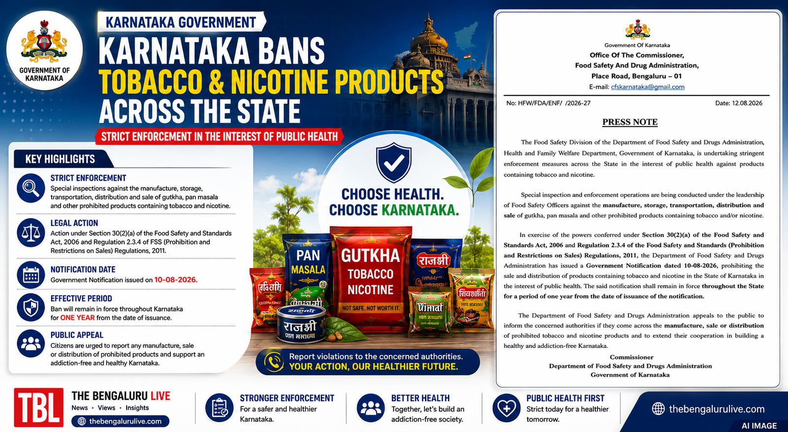 Karnataka Bans Sale and Distribution of Gutkha, Pan Masala With Tobacco or Nicotine for One Year