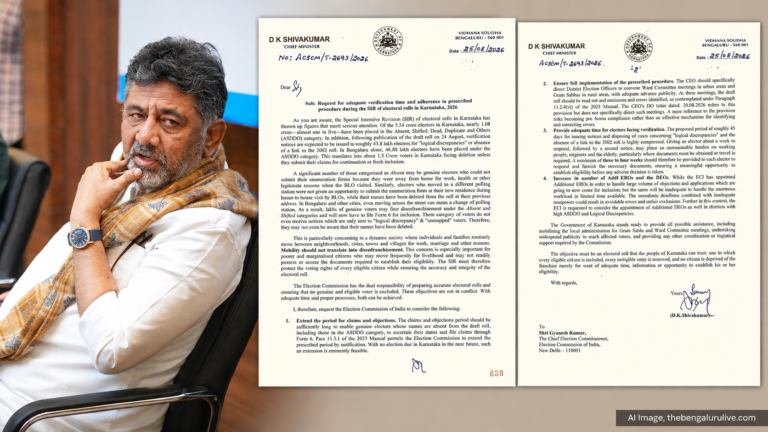 Karnataka SIR: D.K. Shivakumar Flags 1.08 Crore ASDDO Voters, Seeks More Time for Claims and Notices