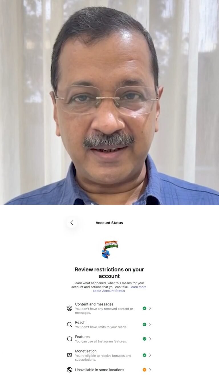 Arvind Kejriwal Alleges Meta Restricted His Account in India, Seeks Explanation
