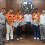 Kashmir to Kanyakumari Cycling Feat: Karnataka Sports Commissioner Anucheth Felicitates Satveer Rotti and Sons