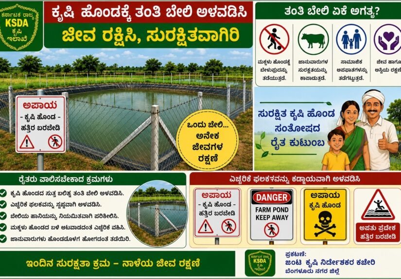 Bengaluru Urban Farmers Asked to Fence Agricultural Ponds and Install Warning Boards to Prevent Accidents