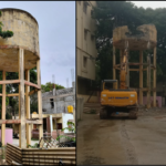 Bengaluru East City Corporation Removes 40-Year-Old Dilapidated Water Tank in Hoodi, Citing Risk to Over 50 Families