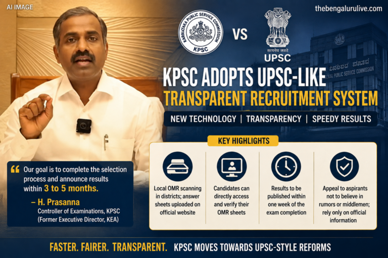 KPSC Plans UPSC-Style Recruitment Overhaul, Targets Results Within 3–5 Months and OMR Access for Candidates
