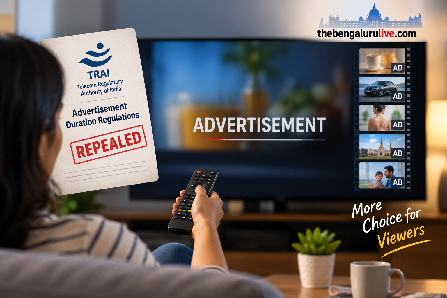 TRAI Repeals 12-Minute TV Advertisement Cap Regulations After Centre Removes Ceiling