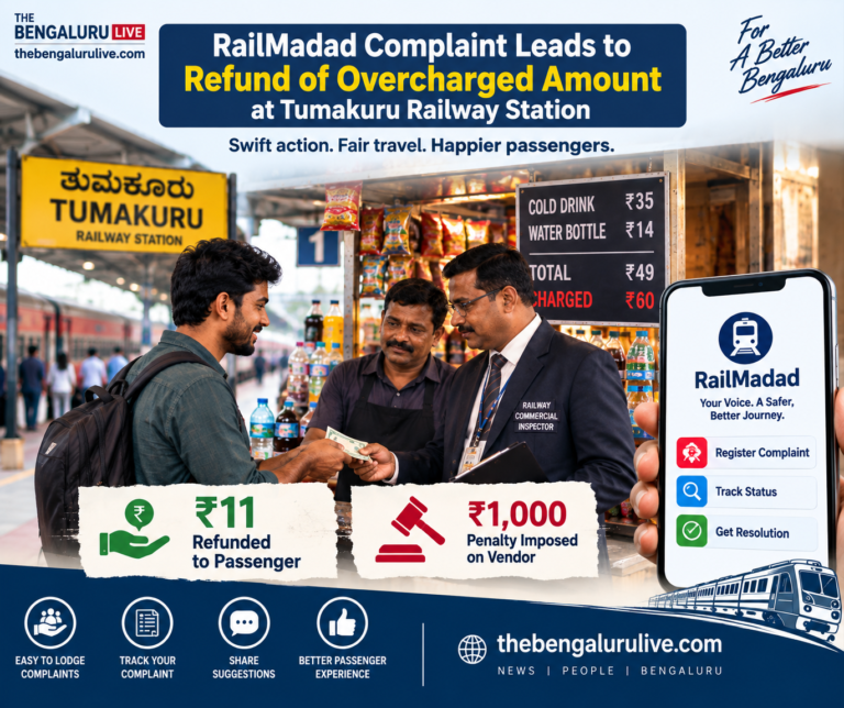 ₹11 Overcharge Costs Tumakuru Railway Station Vendor ₹1,000 After Passenger Flags It on RailMadad