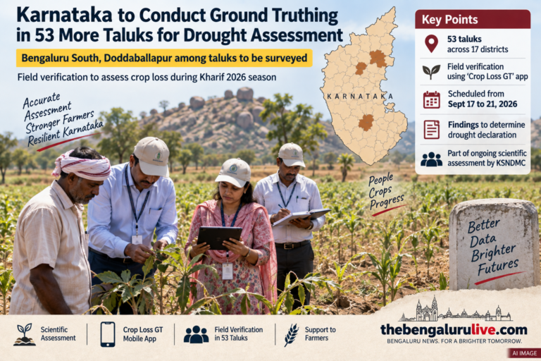 Karnataka Orders Ground Truthing in 53 More Taluks for Drought Assessment; Bengaluru South, Doddaballapur Among Areas to Be Surveyed