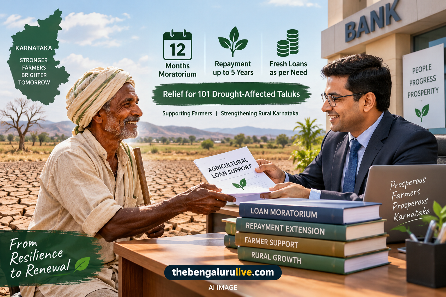Karnataka Drought Relief: Banks Offer 12-Month Moratorium, Extend Farm Loan Repayment Up to Five Years in 101 Taluks