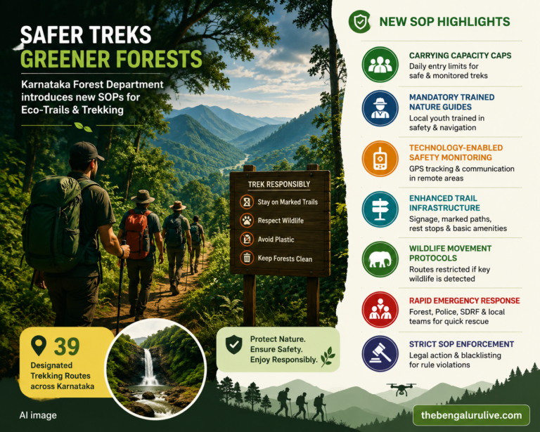 Karnataka Forest Department Issues New Trekking SOP With Entry Caps, Trained Guides and GPS Safety Monitoring