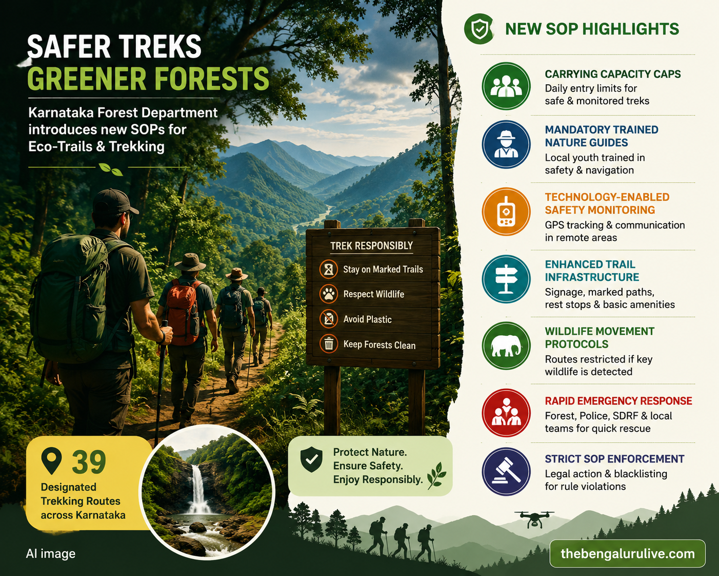 Karnataka Forest Department Issues New Trekking SOP With Entry Caps, Trained Guides and GPS Safety Monitoring