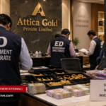 ED Searches 16 Attica Gold Premises in Bengaluru, Chennai, Hyderabad, Visakhapatnam Over Alleged Stolen-Gold Purchases; Cash, Foreign Currency and Jewellery Seized