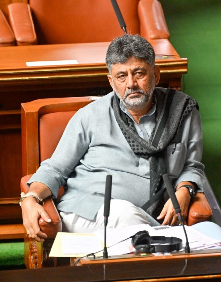 D K Shivakumar in the Karnataka legislature during the Kasturirangan draft notification debate