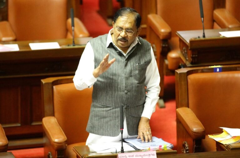 G Parameshwara speaking in the Karnataka Legislative Council