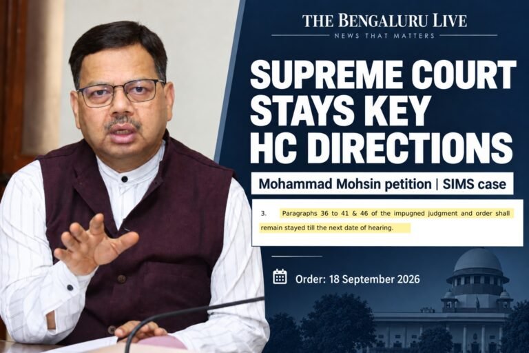 Mohammad Mohsin with a highlighted excerpt of the Supreme Court’s September 18, 2026 interim stay order in the SIMS case