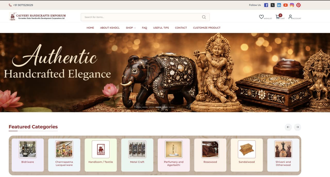 Cauvery Handicrafts Targets ₹5 Crore Annual Online Sales in Three Years; New E-Commerce Portal Planned for Ganesh Festival