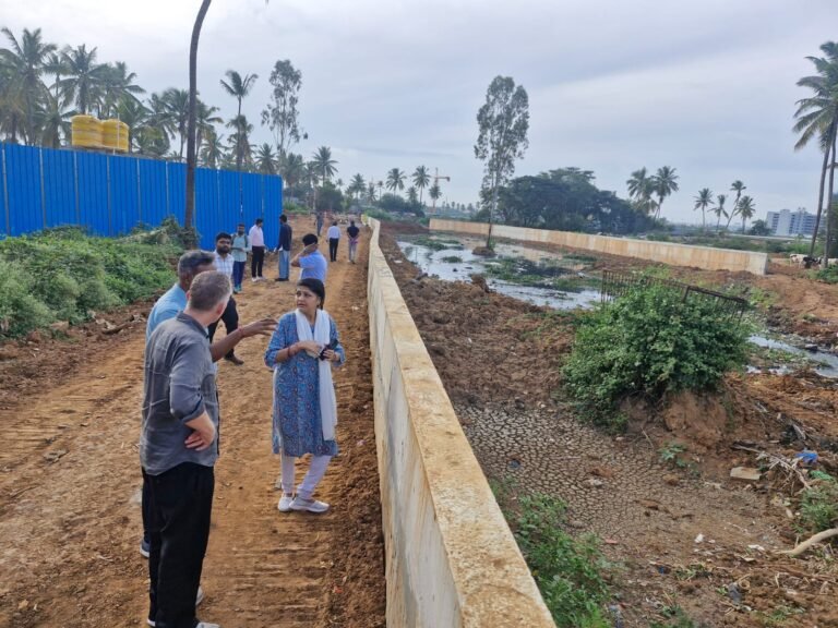 World Bank Team Praises Varthur Kodi Stormwater Drain Project Combining Wider Channel, 1-Km Walking Track and Green Corridor