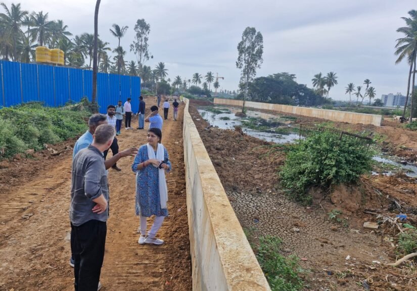 World Bank Team Praises Varthur Kodi Stormwater Drain Project Combining Wider Channel, 1-Km Walking Track and Green Corridor
