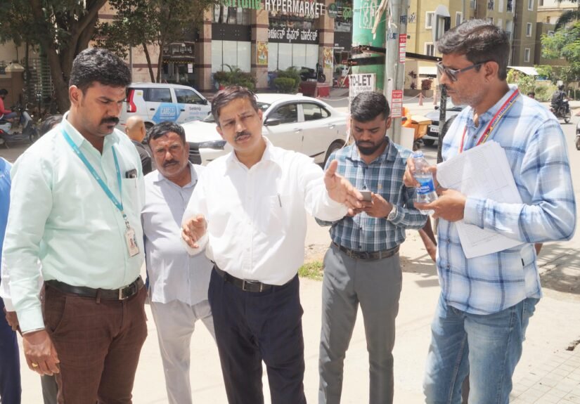 Haralur Main Road Widening: Bengaluru South Commissioner Orders Property Survey, Action on Footpath and Basement Parking Violations