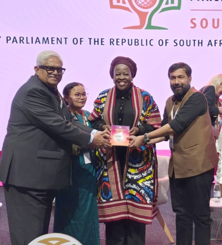 Karnataka Legislature Delegation Presents ‘A Brochure on Karnataka’ to South African Speaker Thoko Didiza at 69th Commonwealth Parliamentary Conference
