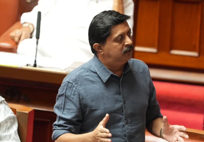 Karnataka Transport Minister Byarthi Suresh speaking in the Legislative Council